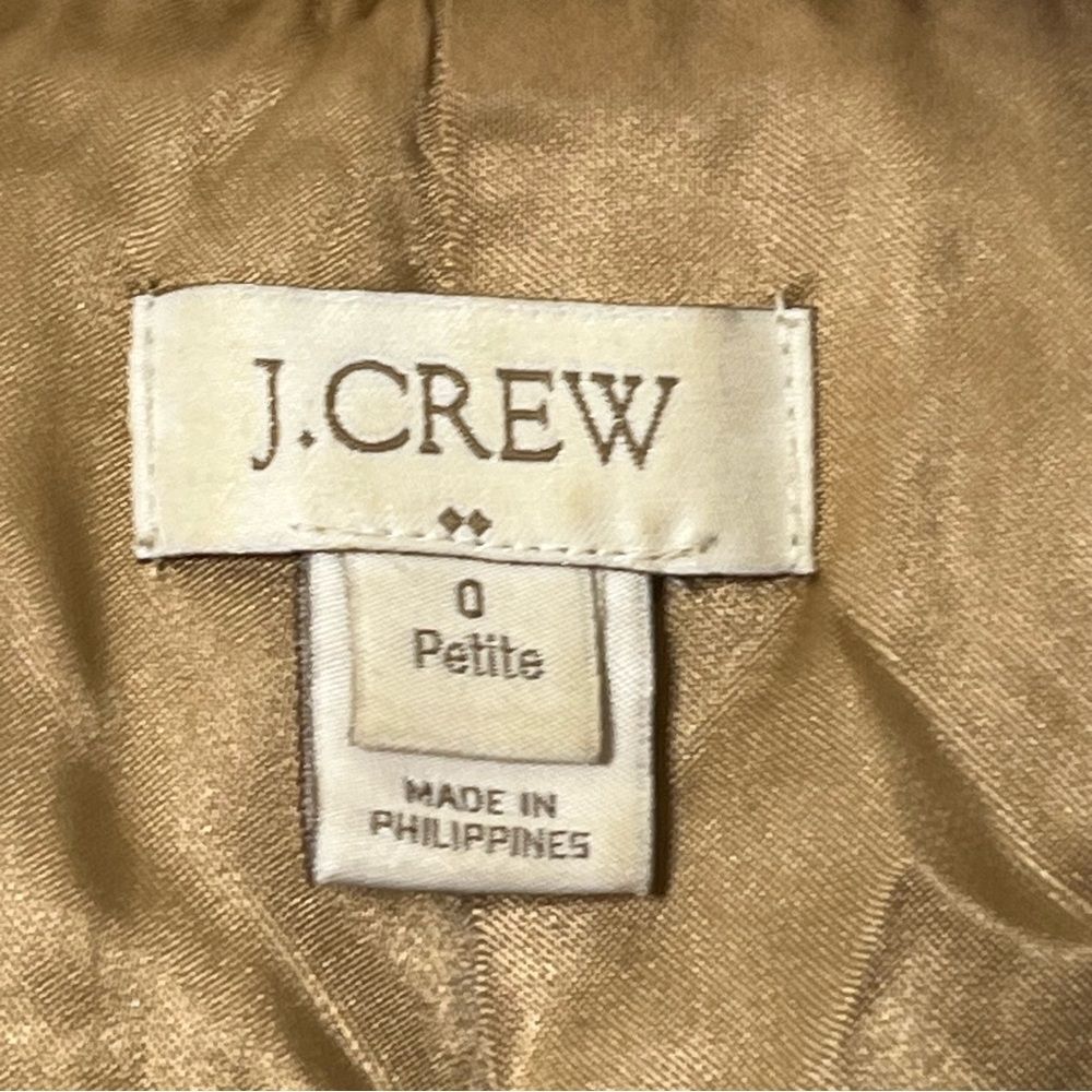 J.Crew Icon Trench Coat Size 0P Khaki Tan Double Breasted Classic Petite - Picture 9 of 10
